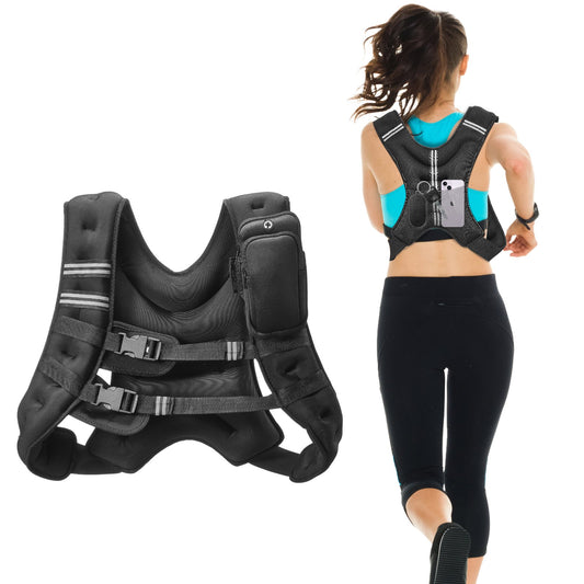 Gewichtsweste 9,22 Kg Mit Reflektierendem Streifen, Verstellbare Schnalle, Körpergewichtsweste Für Männer Und Frauen, Trainingsgerät Für Krafttraining Laufen Joggen Fitness Gewichtsverlust