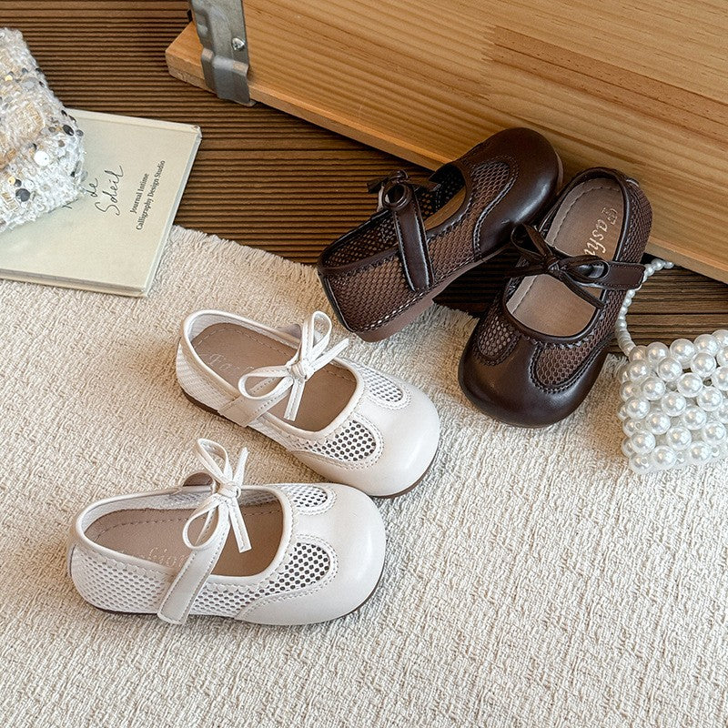 Children's Shoes, Sweet Bow Princess Shoes For Little Girls, Korean Version Fashionable Children's And Girls' Single Shoes