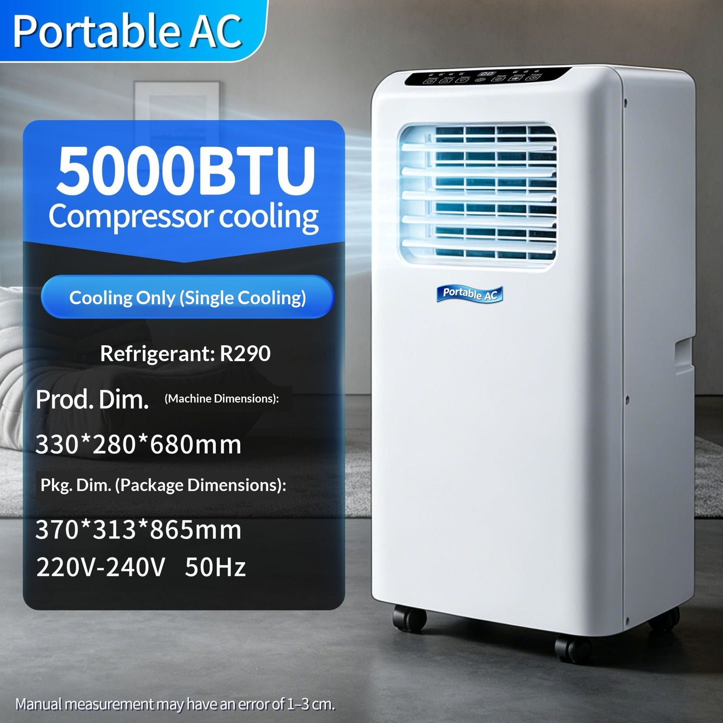 All-in-one Compressor-cooled Portable Mobile Air Conditioner