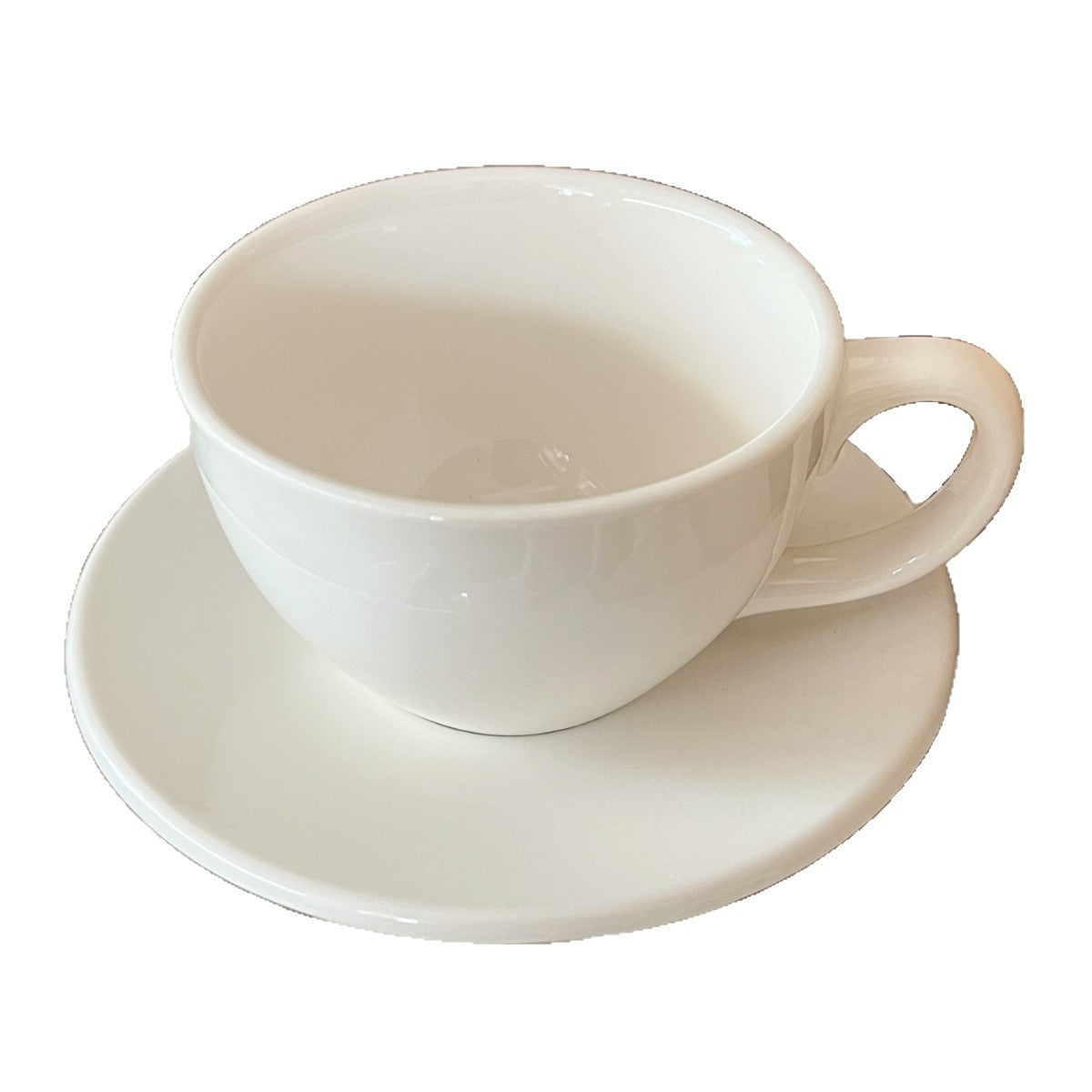 Ins Korean-style Milky White Ceramic Coffee Cup And Saucer