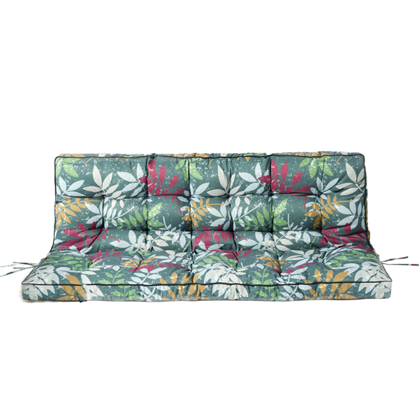 Outdoor Swing Cushions 70 Inch,Waterproof 4in Thick Porch Swing Cushion Replacement With Backrest And Ties,Comfortable 2-3 Seat Pation Swing Pad For Backyard,Garden,Lawn,Outdoor Furniture Green Flower