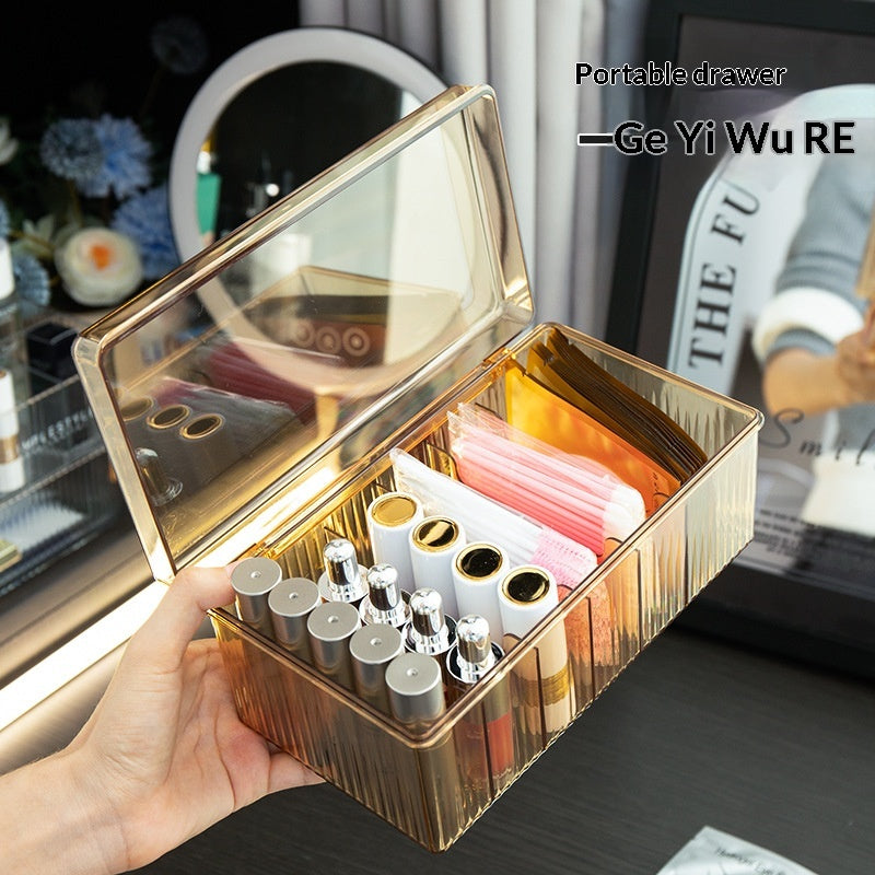 Transparent Makeup And Nail Art Storage Box With A Lid For Lashes And Nails