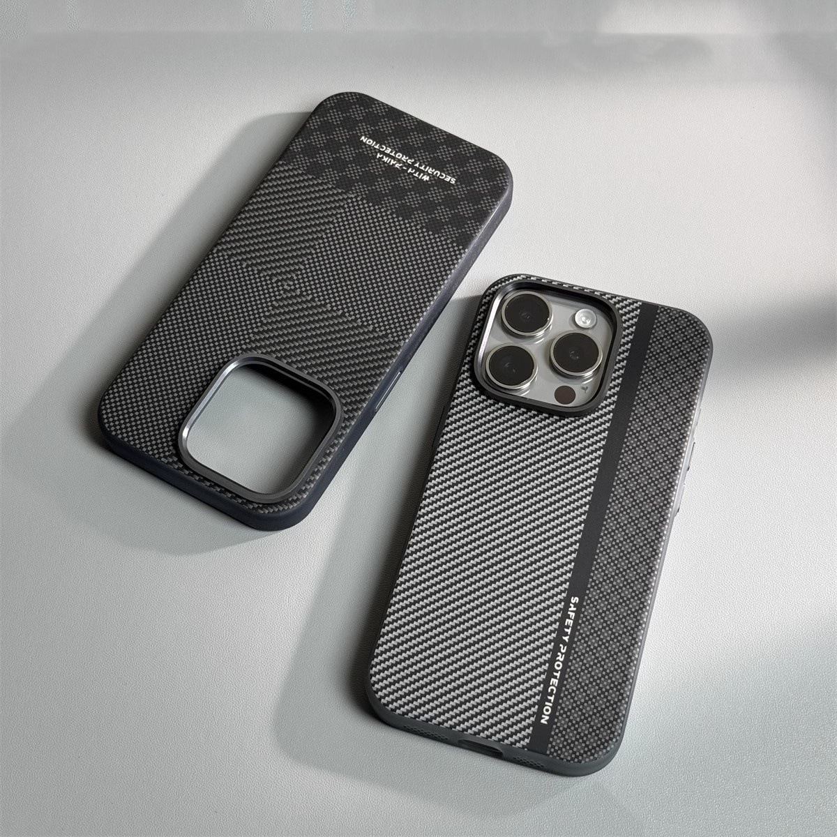 Mobile Phone Carbon Fiber Drop-resistant Protective Cover