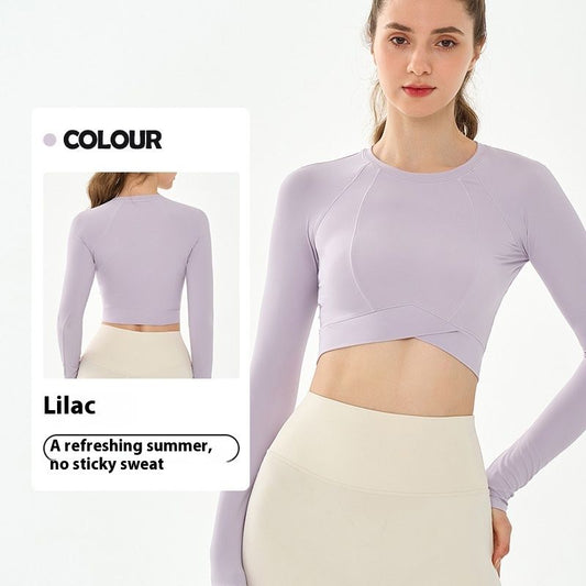 Women's Fashion Yoga Clothes Long-sleeved Top