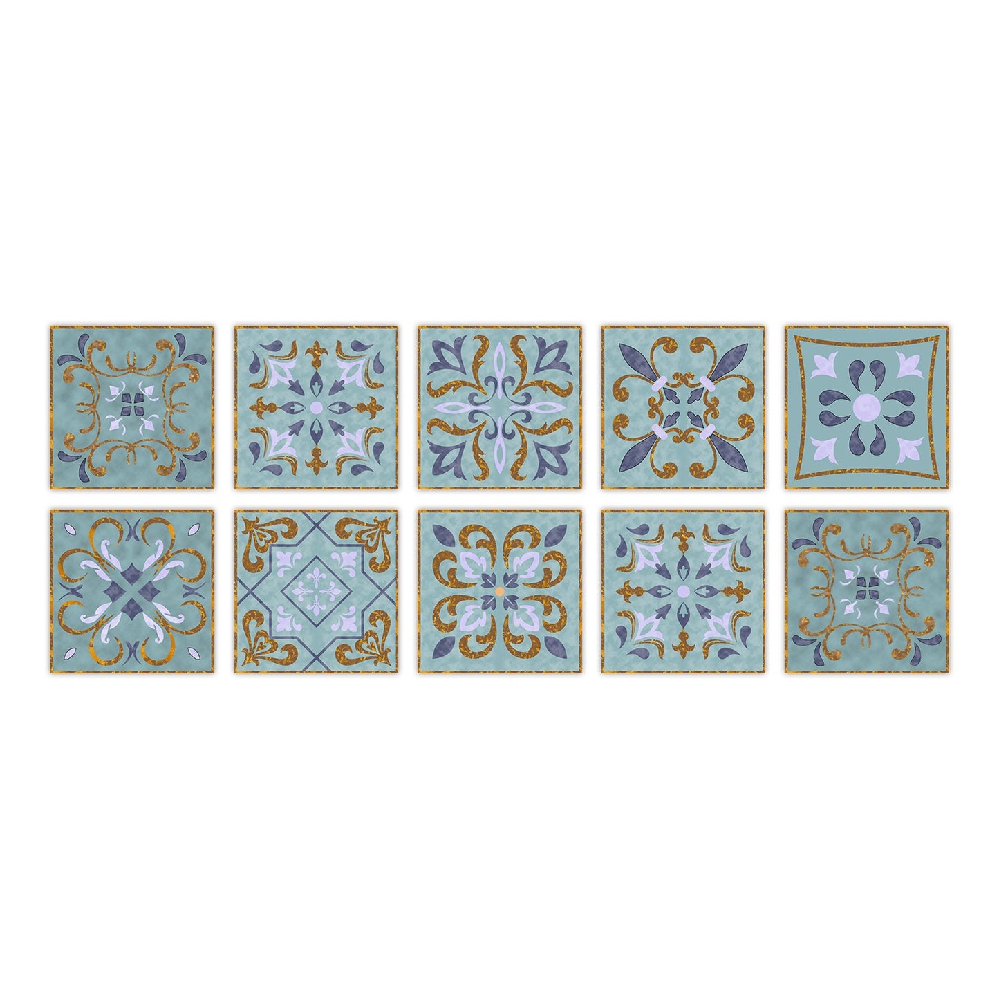 Kitchen Oil- And Water-Resistant Wall Stickers Imitating Tiles