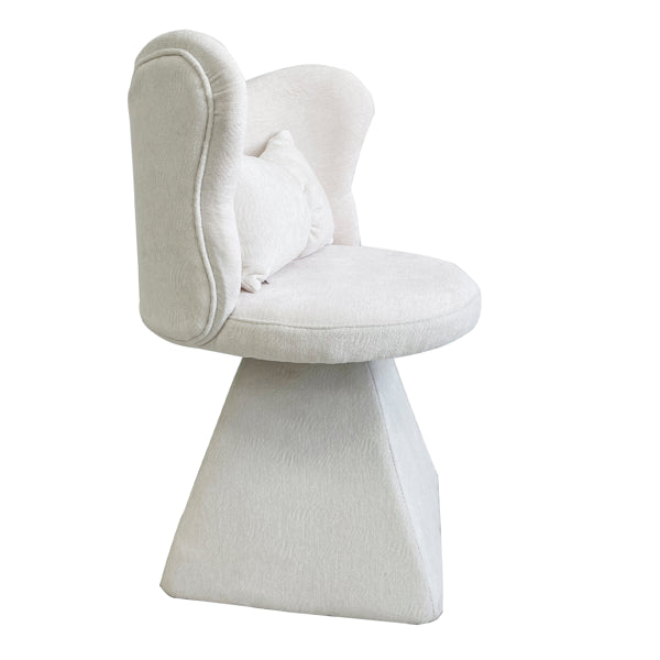 Vanity Chair With Butterfly Back,Swivel Accent Chair Dining Chairs,Makeup Stool For Bedroom Dressing Table,Suitable For Living Room,Dining Room,Study,Recreational Areas WHITE