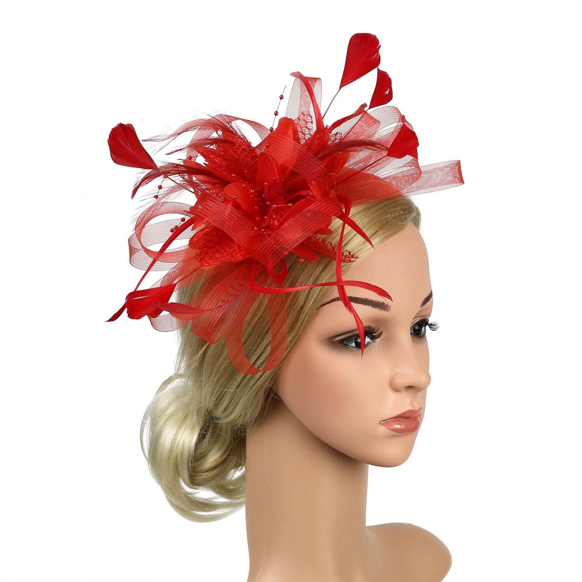 European And American Horse Festival Tea Party Mesh Hair Accessories Billycock Barrettes