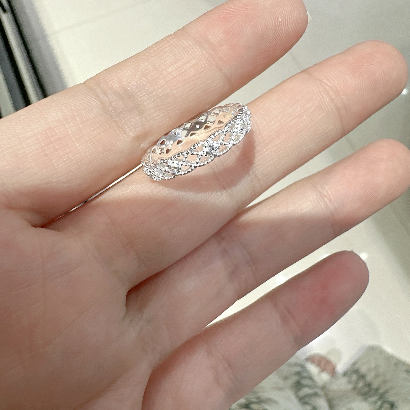 1pc 999 Sterling Silver Vintage Wide Hollow Carved Open Ring, Elegant Palace Style, Perfect For Daily, Dating & Gifting, Ideal Valentine's Gift