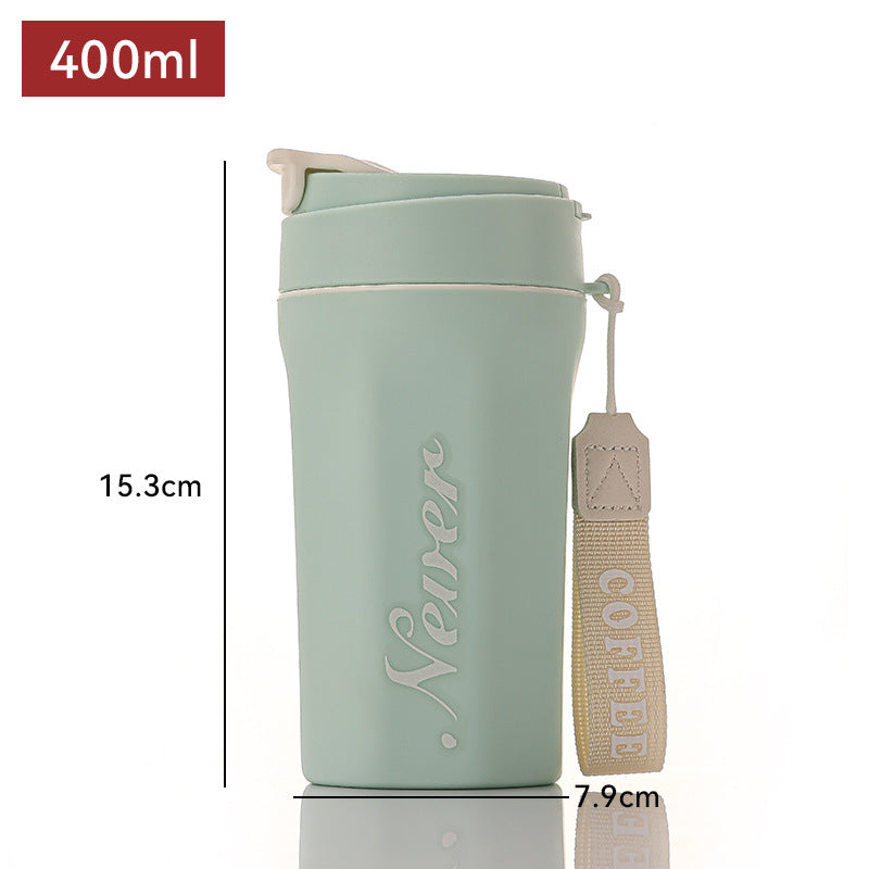 Double-Walled Portable Glass Coffee Mug For Home Use