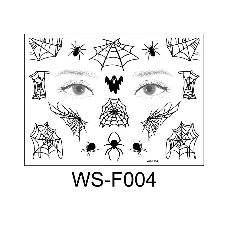 Spider Web Face Pasters Tattoo Sticker Waterproof Makeup Painted Tattoo Sticker