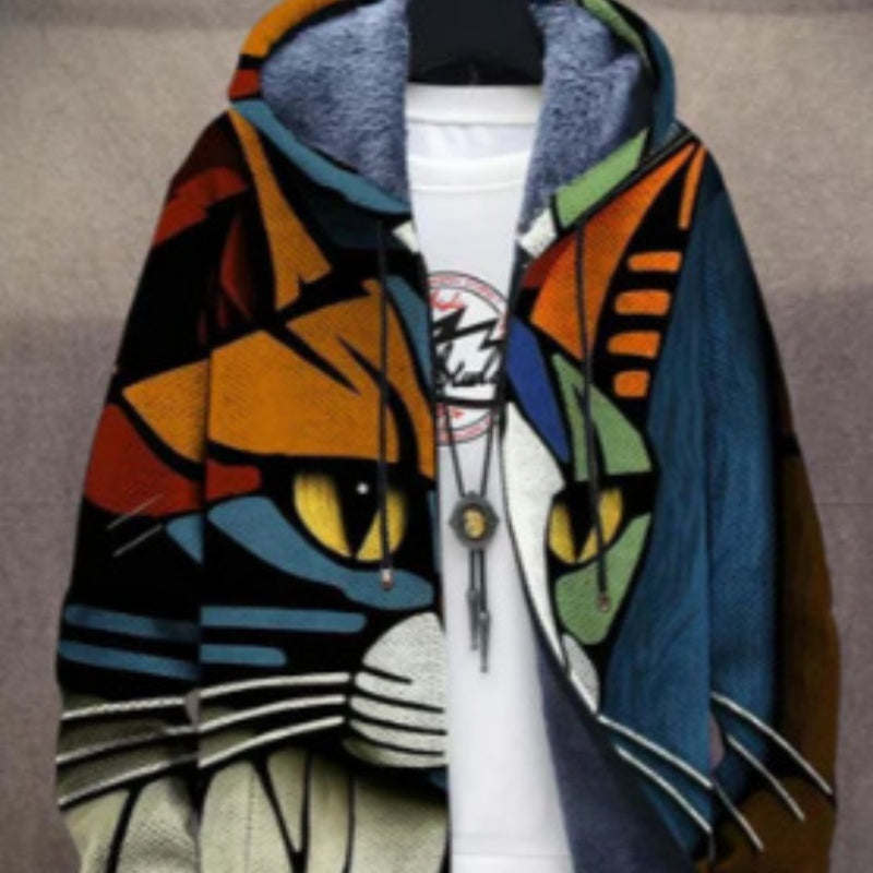 New 3D Personalized Print Hooded Men's Clothing