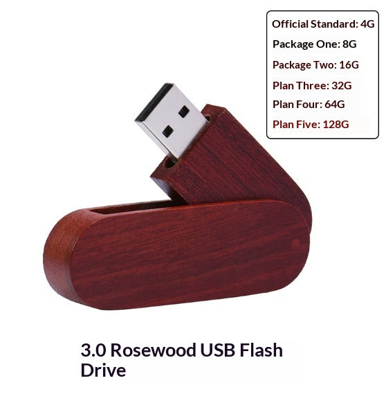 Wooden Box Computer USB Drive Commemorative Gift