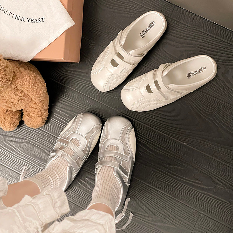 2026 New Spring Summer Women Lightweight Low Cut Shoes, Round Toe Velcro Mesh Sport Casual Sneakers, Foot Slimming Design