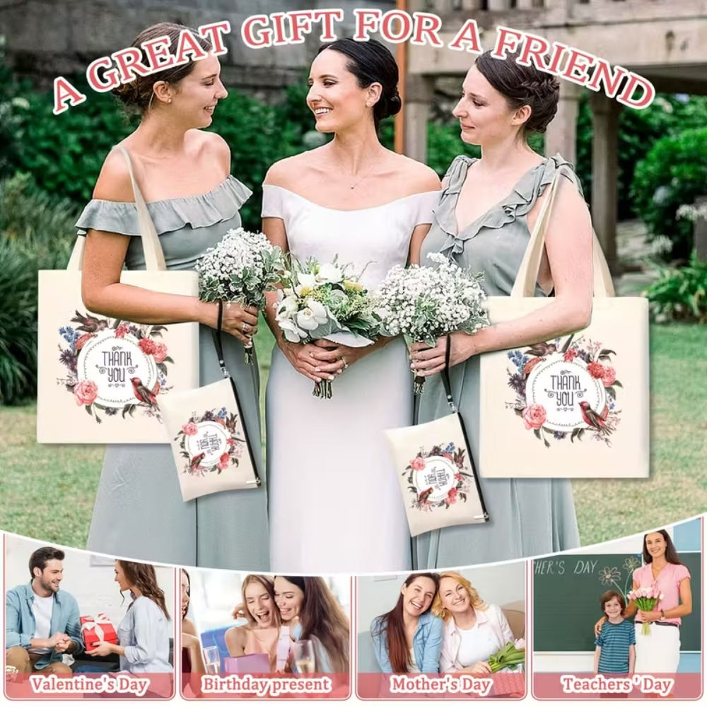 20-piece DIY Set For Canvas Tote Bags & Pouches—10 Pouches & 10 Cosmetic Bags For Printing & Customizing—perfect For Craft Projects, Gifts, And Personal Accessories