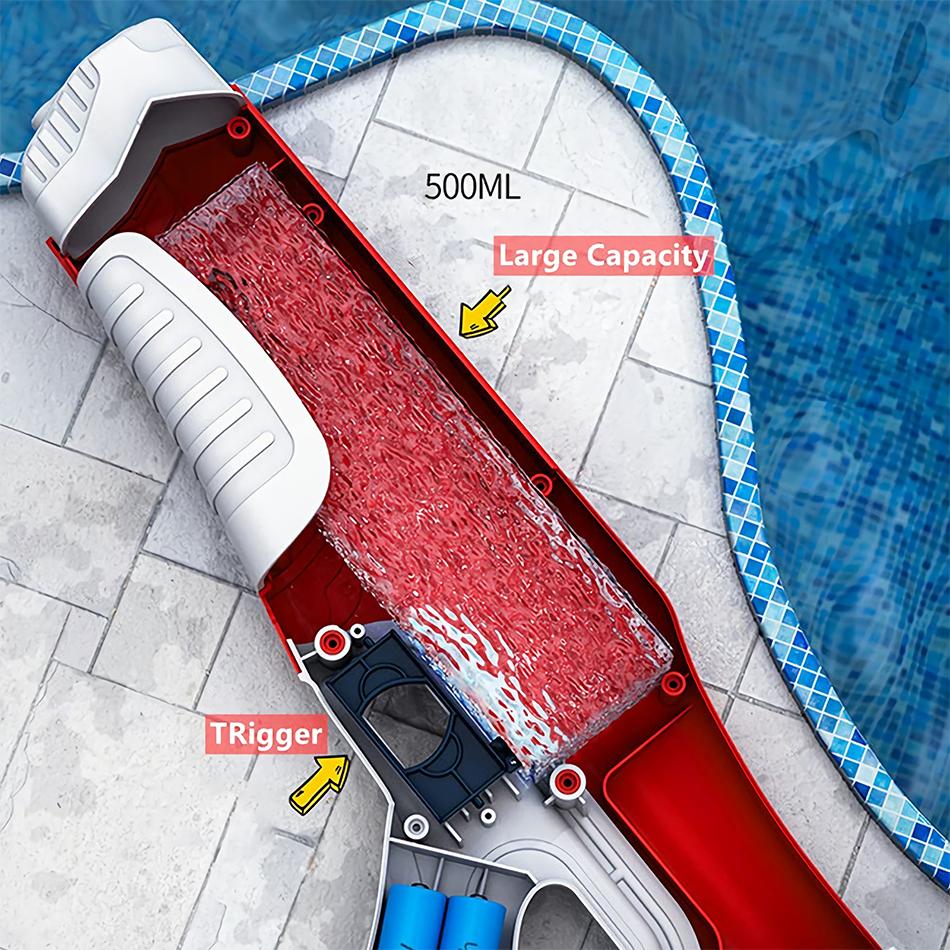 Powerful Electronic Automatic Water Blaster Water Absorption Continuous Gun Xmas Gift Blue
