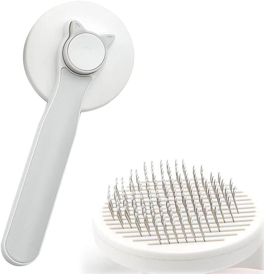 Cat Brush Self Cleaning Kitten Brush For Short Long Haired Cats Dog Cat Grooming Brush To Remove Loose Fur And Dead Undercoat