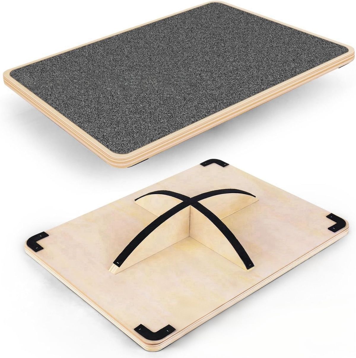Simple Wooden Yoga Balance Training Board For Home Use