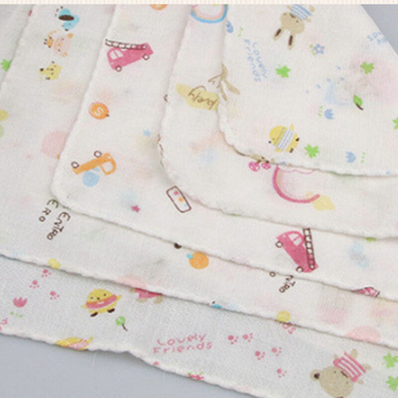 10 X Baby Gauze Muslin Square Newborn Cotton Bath Wash Soft Handkerchief