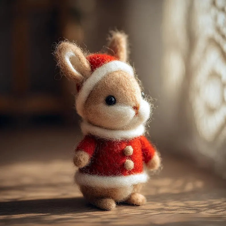 Cross-border Felted Wool Finished Product Valentines Day Mouse Gift Heart-Shaped Felt Mouse Gift