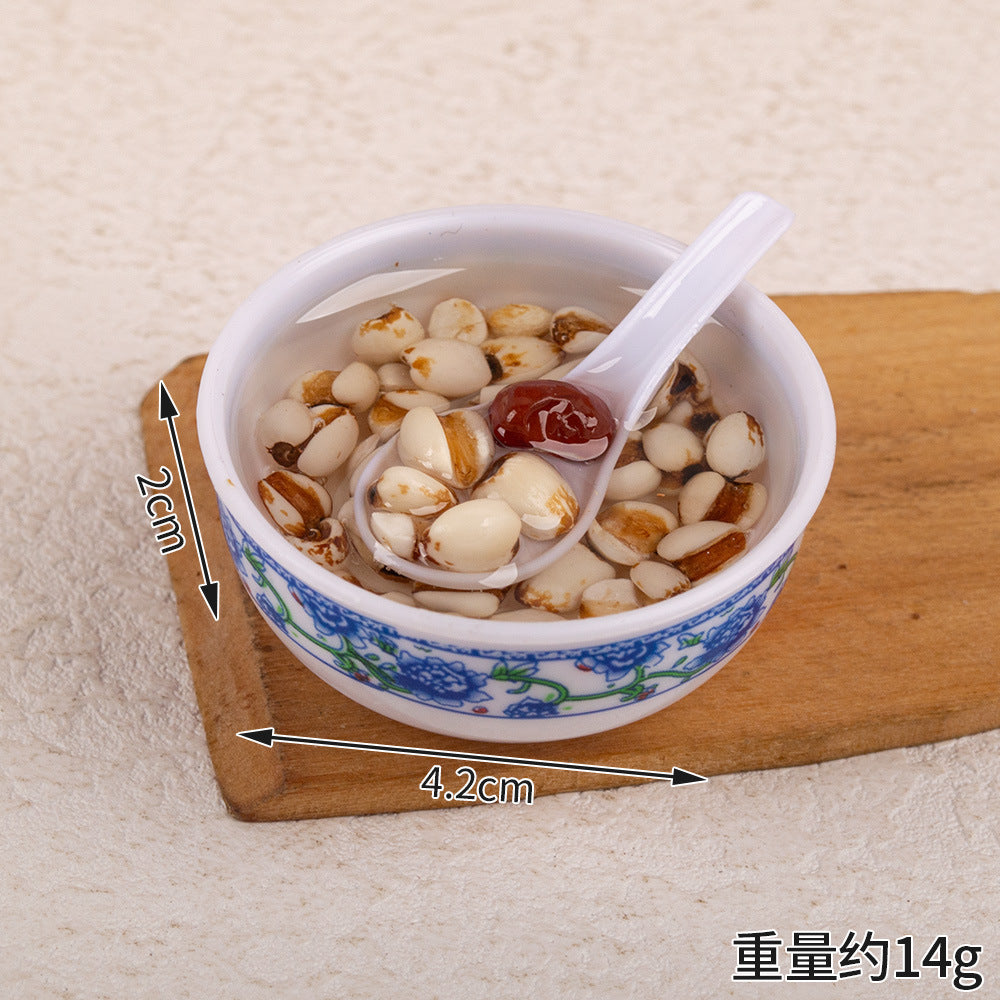 Artificial Food Pendant PVC Egg Noodle Keychain