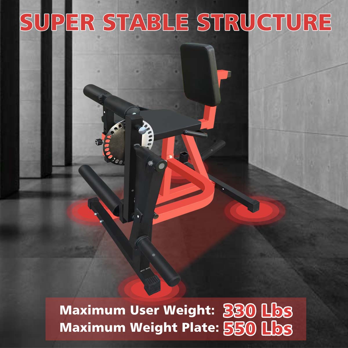Adjustable Leg Extension And Curl Machine, Heavy Duty Leg Rotary Extension Machine For Lower Body Workouts, Multifunctional Home Gym Weight Machine