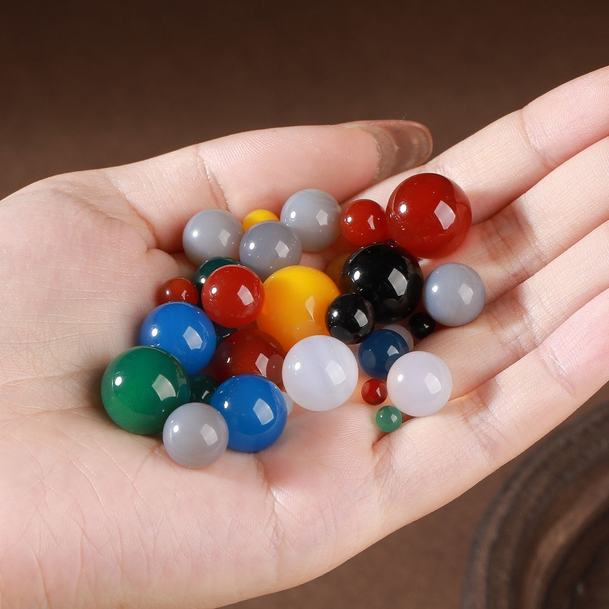 Natural Agate Beads Without Holes Multiple Sizes Apparel Accessories