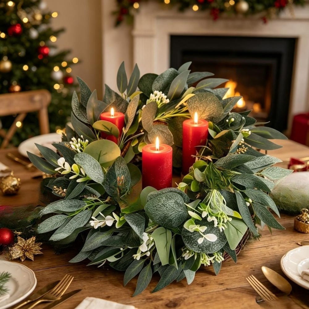 Artificial Flower Wreath – Set With Table Decorations And Party Accessories For Weddings