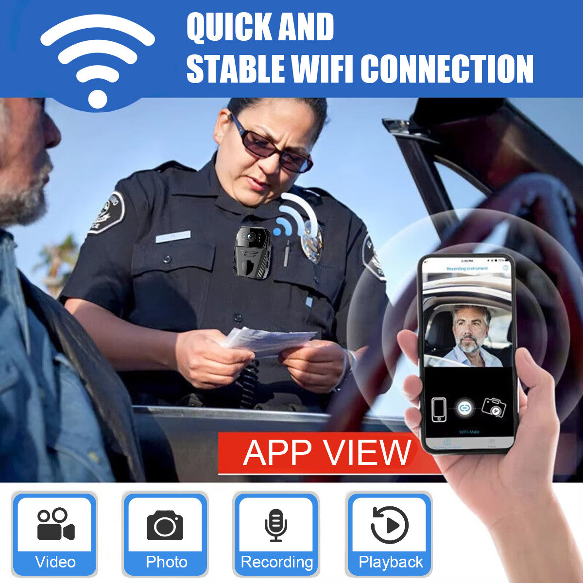 WIFI 4K Mini Camera Camcorder Body Police Cam With Audio Video DVR IR Night Cam