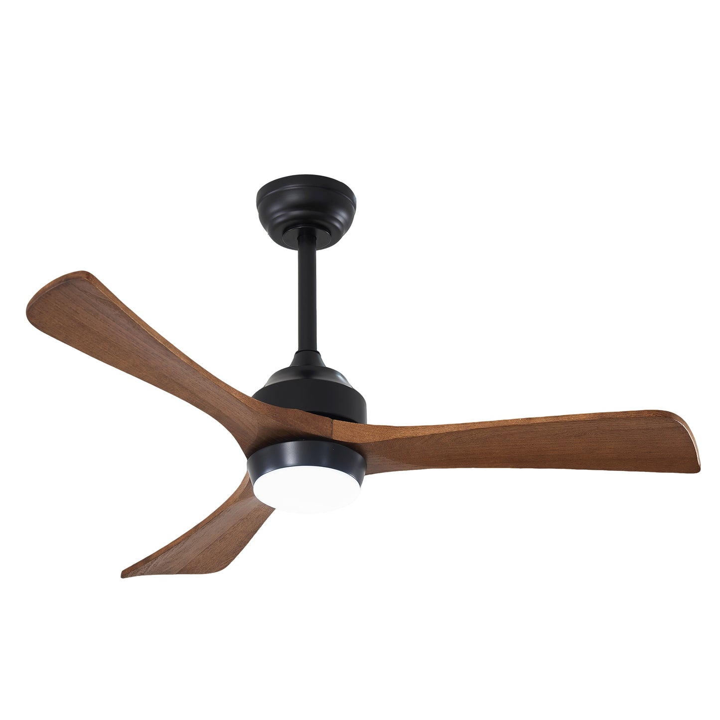 42  Solid Wood Blades Ceiling Fan With Lights Remote Control,Quiet DC Motor 3 Blade Ceiling Fans 6 Speed Levels,Reversible Ceiling Fan, For Patio Living Room, Bedroom, Office,Indoor. Matte Black