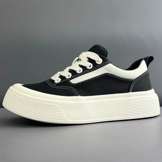2026 New Spring Korean Style Men's Casual Sneakers, Youth Elevated Thick Sole Inner Heightening Fashion Skate Shoes