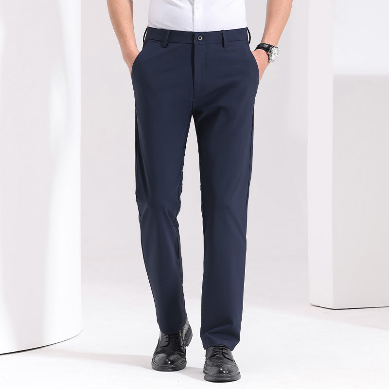 Summer Ice-silk Cooling Casual Pants Thin Long Trousers