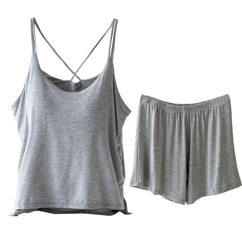 Navel-exposed Sexy One-piece Sling Vest Cover With Chest Pad Beauty Back Outer Wear