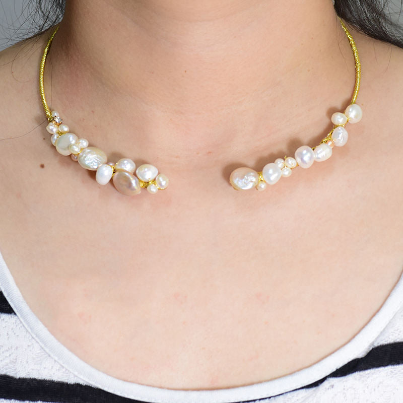 Natural Freshwater Pearl Necklace Party Gift