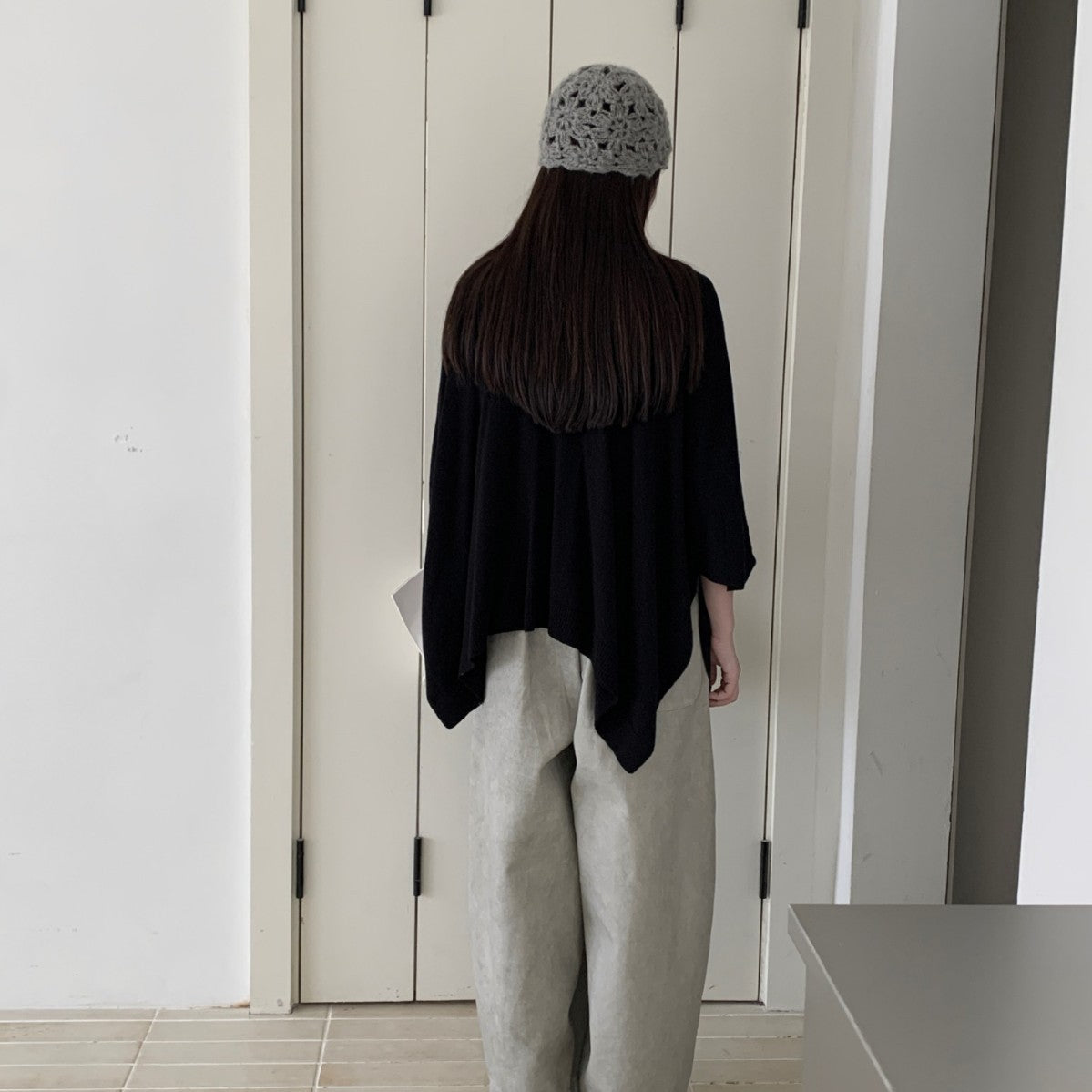 Korean-style Fashionable Versatile Travel Cloak Knitted Cardigan