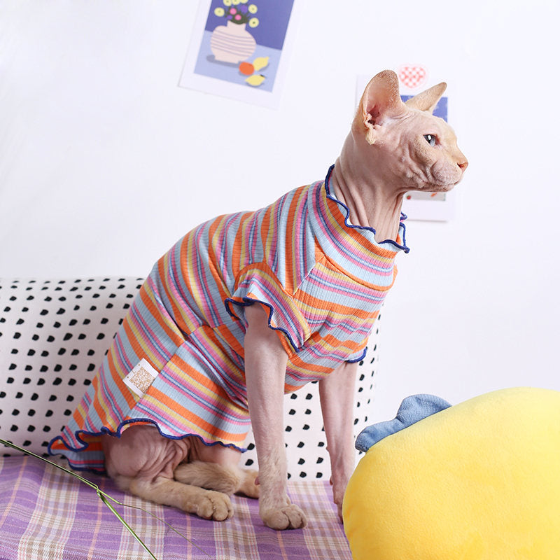 Hairless Cat Pet High-Elastic Pure Cotton Pique Short Sleeve