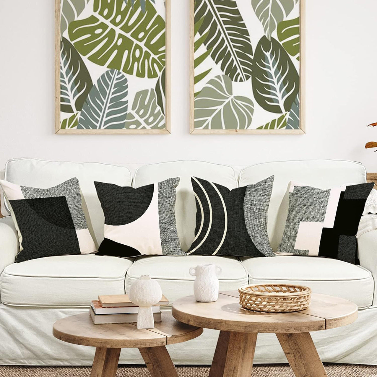 Simple Abstract Art Geometric Sofa Office Linen Pillow Cover