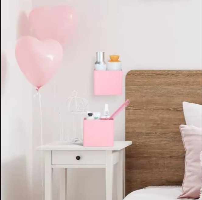 Punch-Free Wall Mounted Bathroom Organizer  Drainable Storage Box