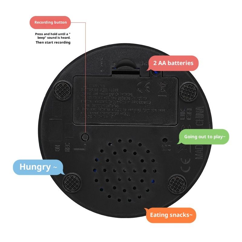 Pet Button Speaker 30 Second Recording Box Plush Sound Box