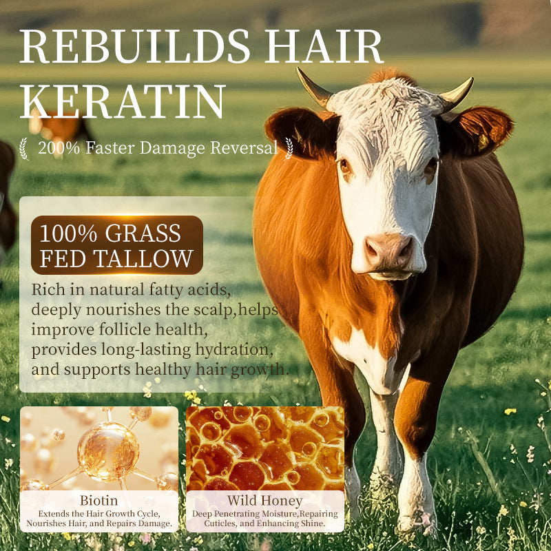 Beef Tallow Hair Conditioner Deep Hydration Treatment For Hair Care