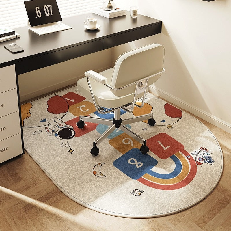 Anti-slip Home Curved Rug For Computer Chairs