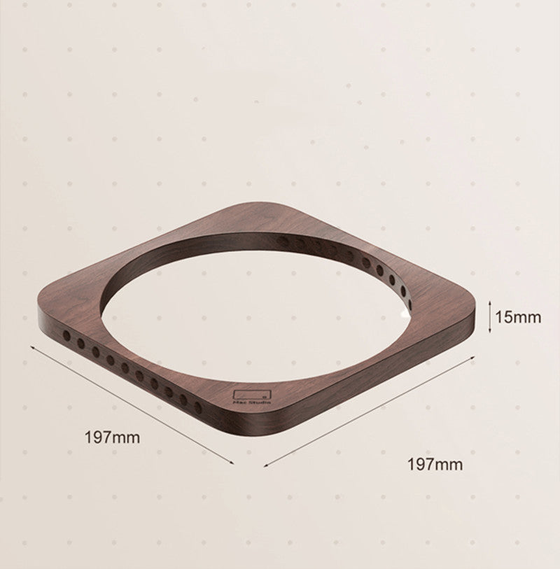 Mini Desktop Cooling And Ventilation Walnut Solid Wood Bracket Base
