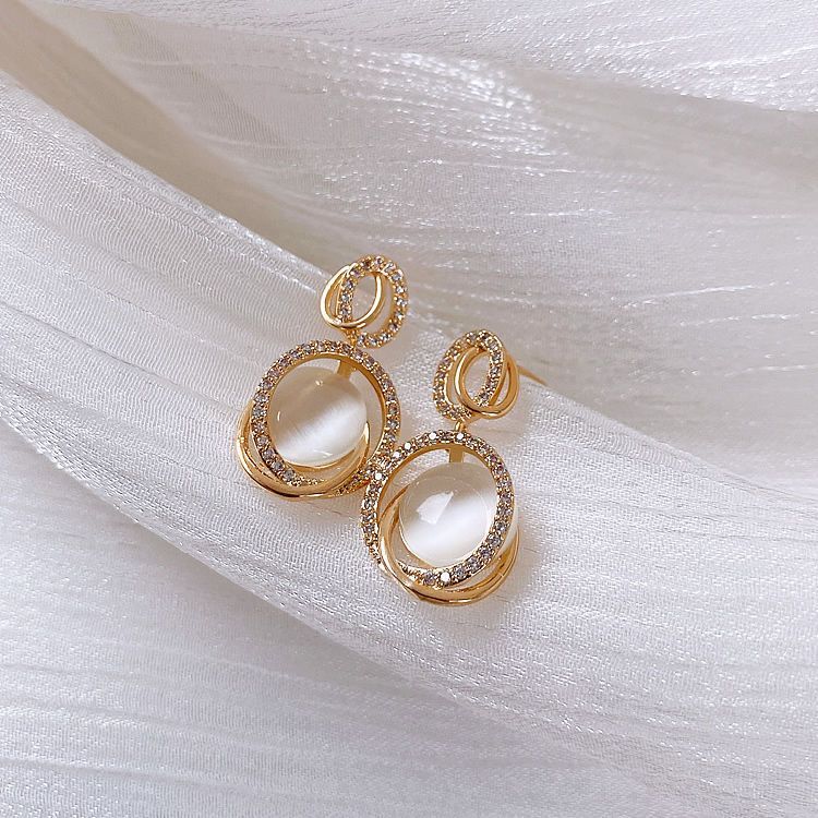 2026 New Cat's Eye Earrings, Korean Style Elegant Dangle Earrings For Ladies