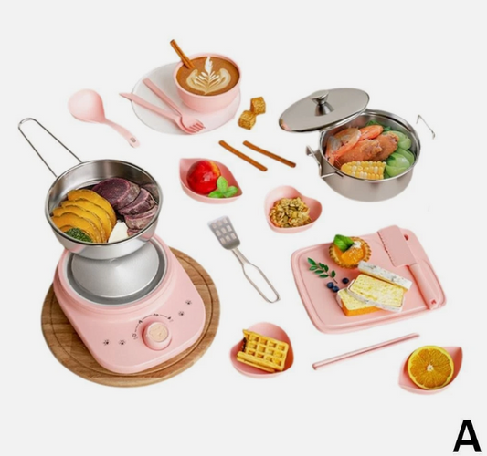 Kitchen Toys Set 138Pcs Stainless Steel Utensils Cookware Kit For Kids Food Toys