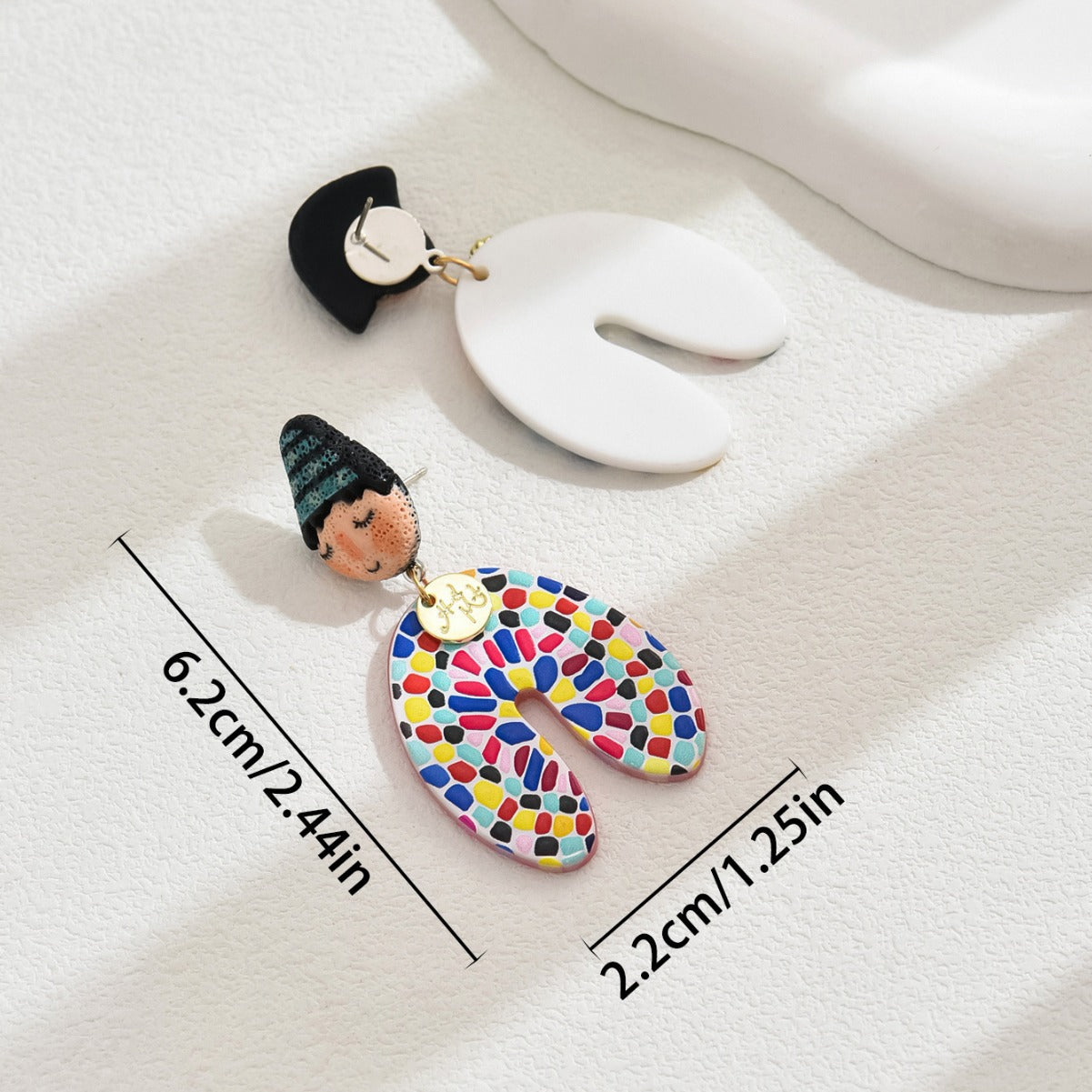 New Arrival Cross-Border Cartoon Character Earrings For Men Women, Original Unique Indian Doll Stud Earrings, Unisex Niche Ear Jewelry