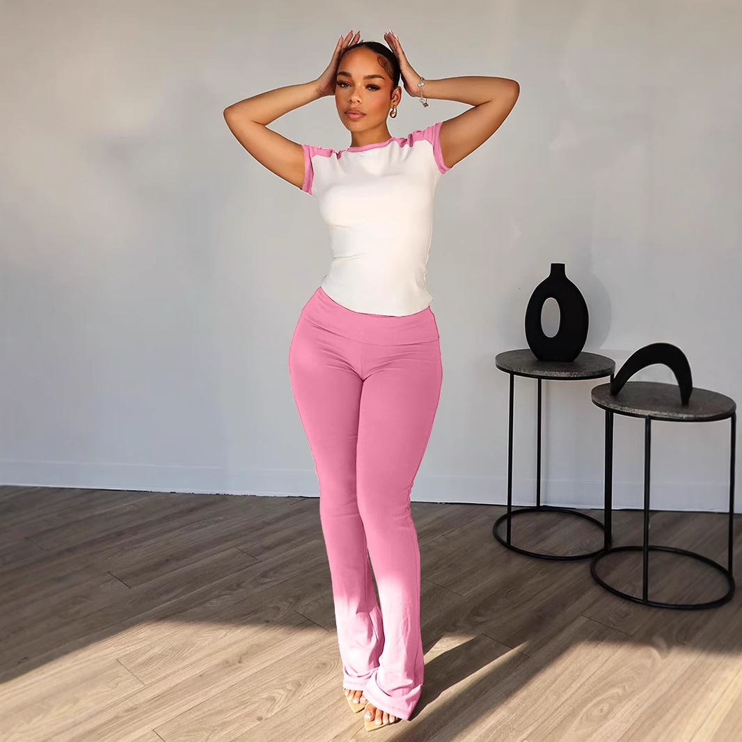 Casual Sports Yoga Pants Two-Piece Set