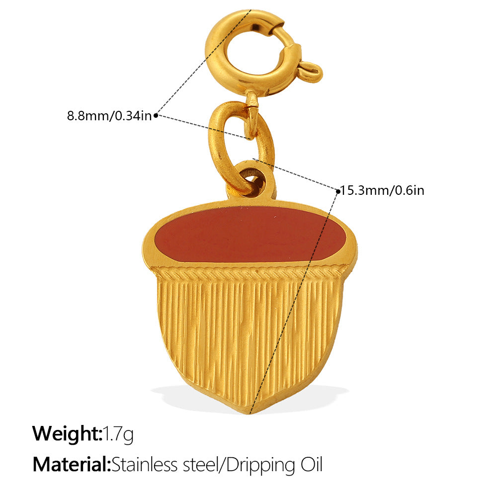 Country-style Cute Vegetable Series Jewelry Clasp Pendant Stainless Steel DIY Bracelet And Necklace Accessories