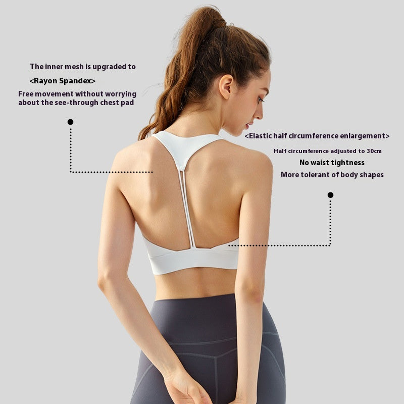 Fitness Yoga Vest With Chest Pad Summer Sling Beautiful Back Bra Top Outdoor Running Fixed Cup