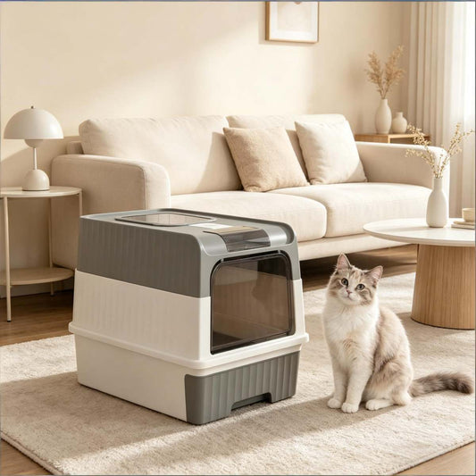 Compact Cat Litter Box,Fully Enclosed Litter Box,Pet Litter Box
