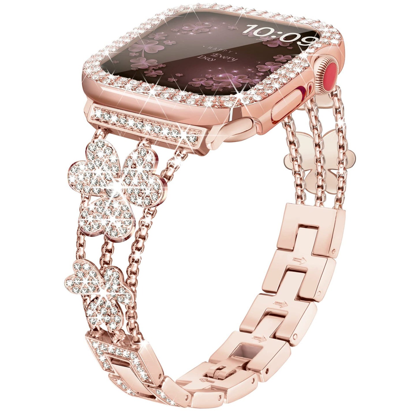 Three Beads Diamond Strap For Active 2 Watch4GT2 Metal Steel Belt