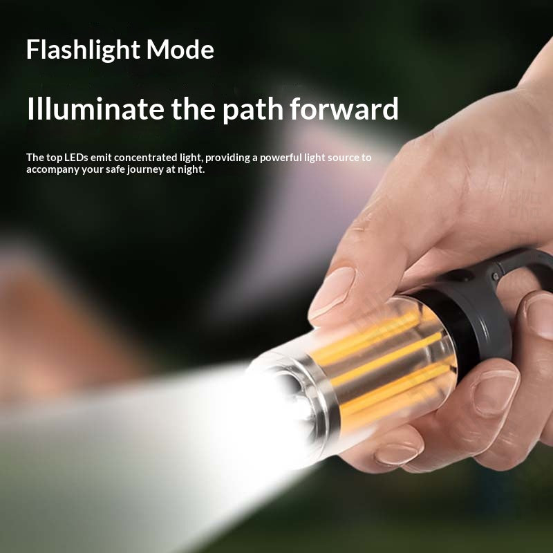 Dual-Source Camping Light With Outdoor Multi-Function Hanging Hook